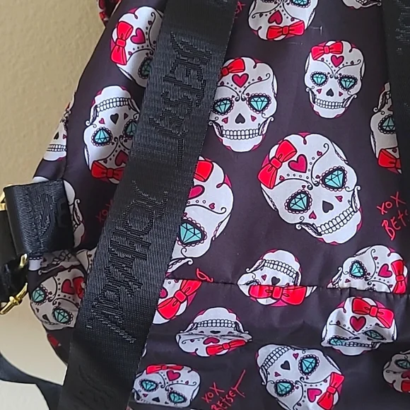 Betsey Johnson Skull and Hair Bow Backpack - Picture 4 of 7